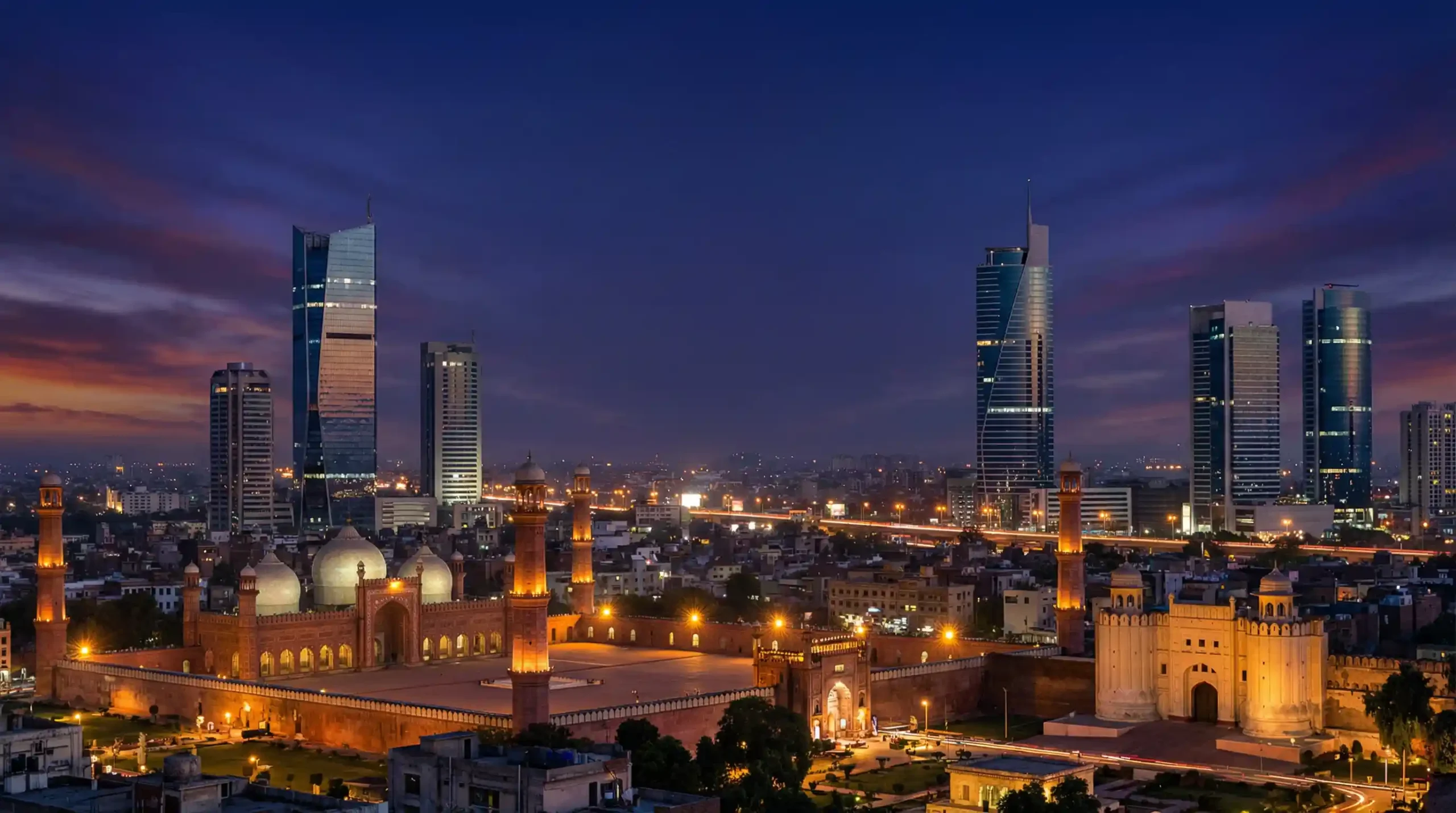 Skyline dusk logo reveal